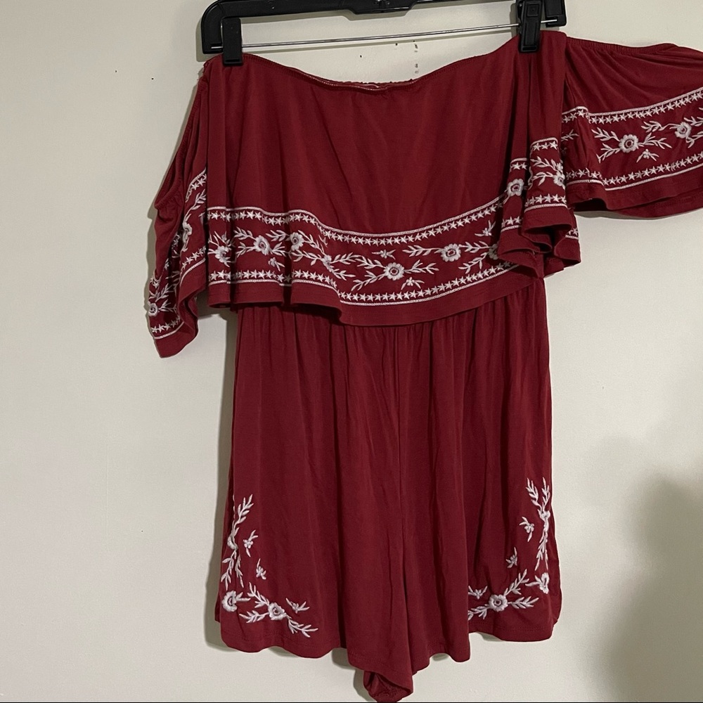 NWT American Eagle Red Flowy Floral Romper